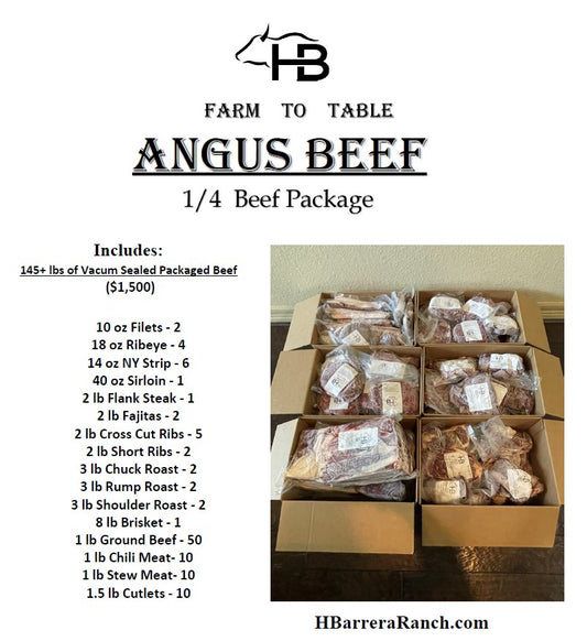 1/4 Beef Package